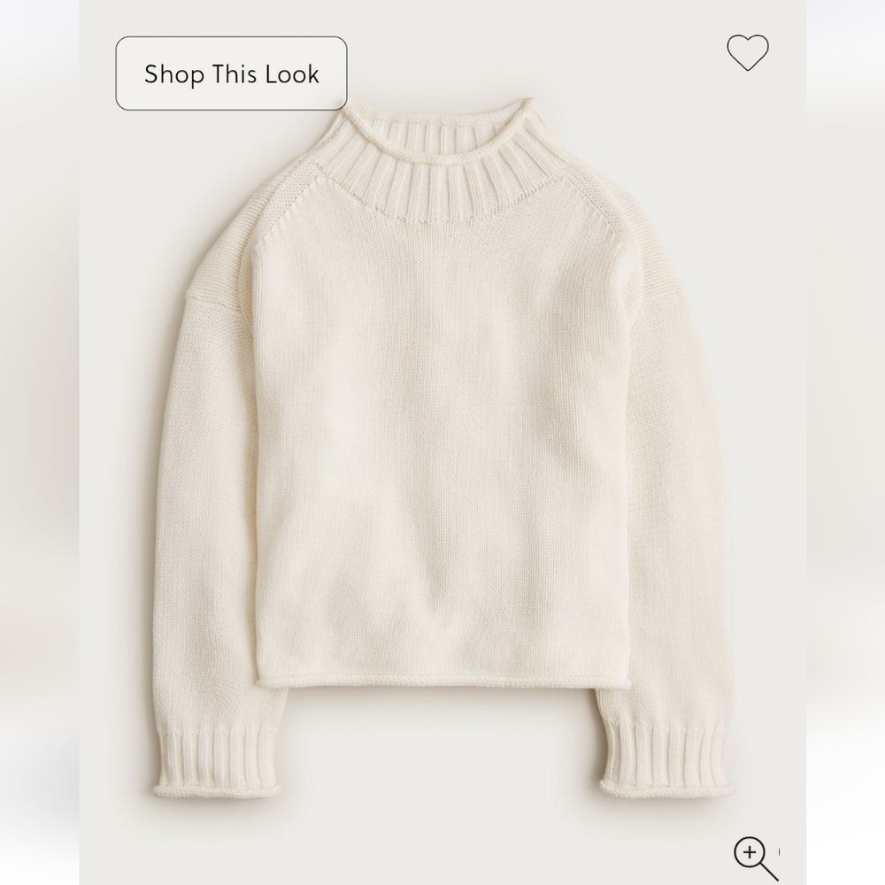 NWT J.Crew Women's 2025 Rollneck™ Sweater Sz XXL $128 Cream Viral Flawed - Picture 5 of 10